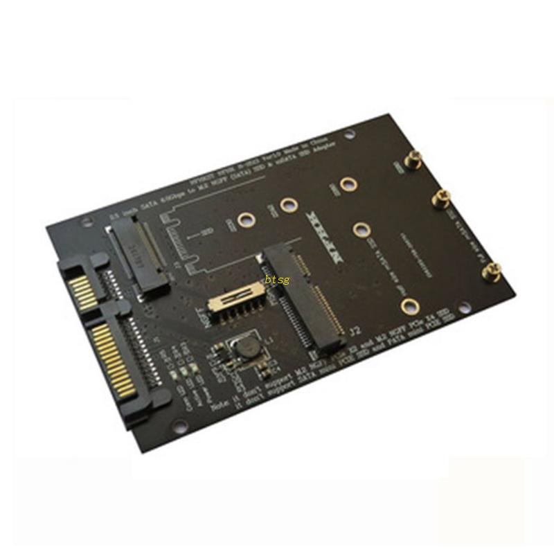 Btsg for M.2 Msata SSD to Adapter Card Board 2in1 2230 2242 2280 Untuk PC Laptop