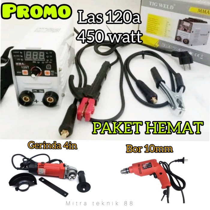 DMB Paket Tukang Las Murah Hemat 3 Item Mesin Las 450 Watt Mesin Las
