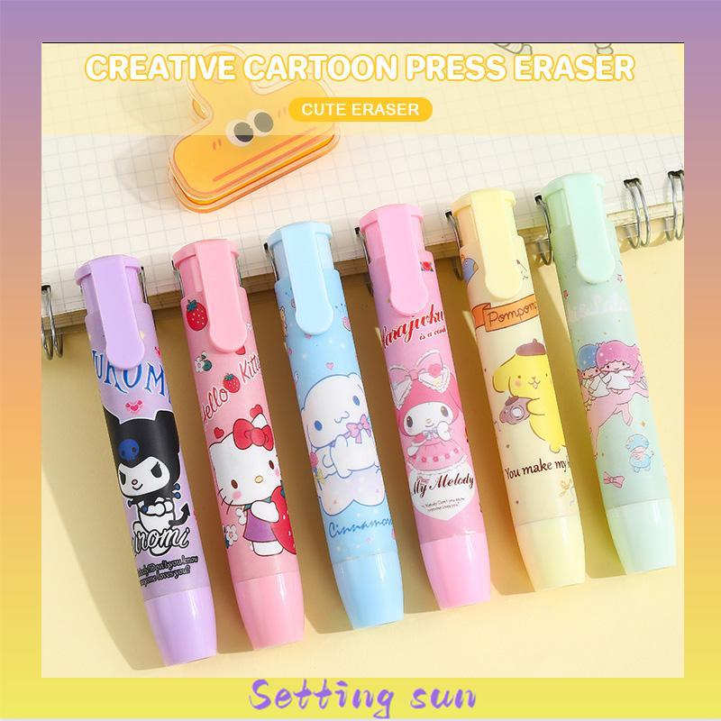 Eraser Cartoon Press Pen Modeling Koreksi Karet Alat Tulis Sekolah TN