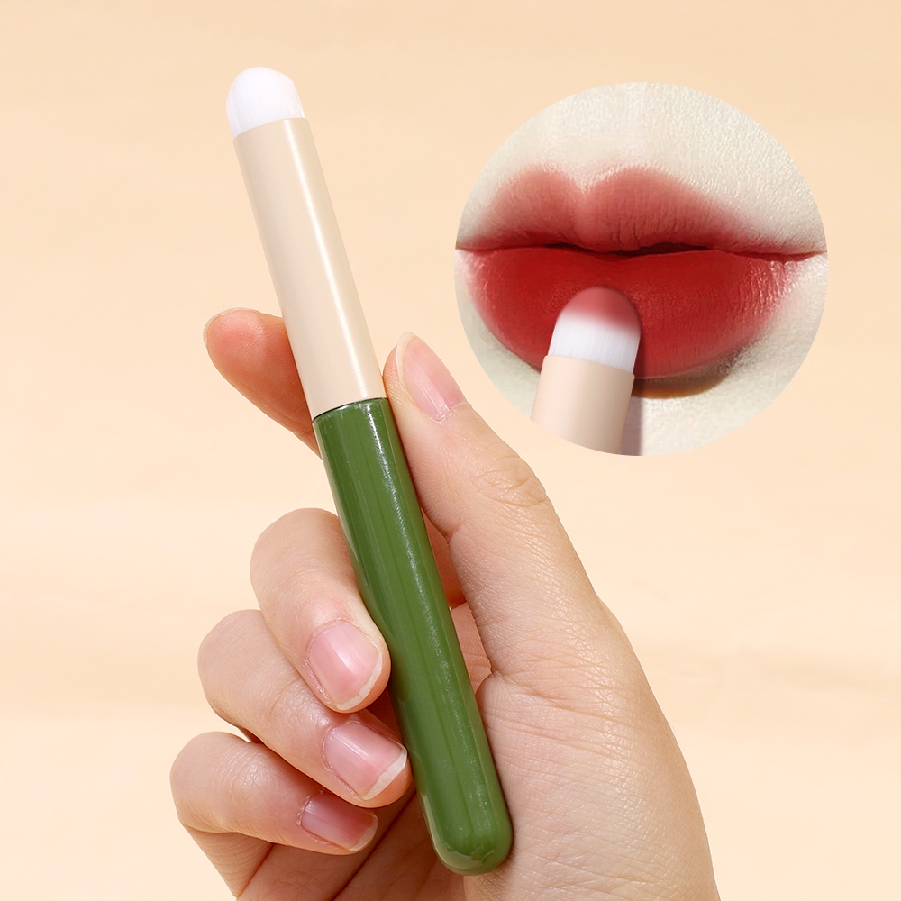 1pc Spons Kepala Concealer Brush Green Concealer Brush Kuas Bibir Kecil Kukus Bun Concealer Brush Eye Shadow Brush Shadow Brush Untuk Wanita