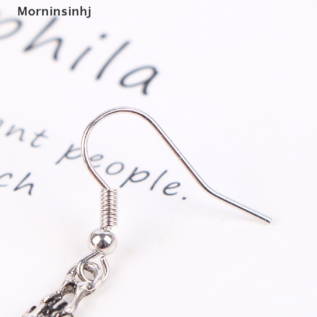 Mornin Vintage Vampir Kelelawar Magic Mirror Drop Anting Gothic Punk Menjuntai Perhiasan Hadiah id