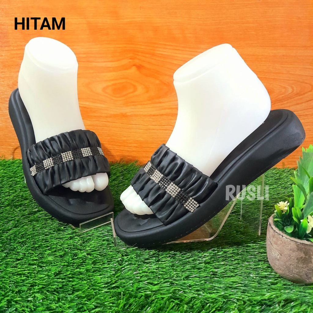 (COD) Sandal Flat Teplek Krut Jelly Tebal Balance 288-A6