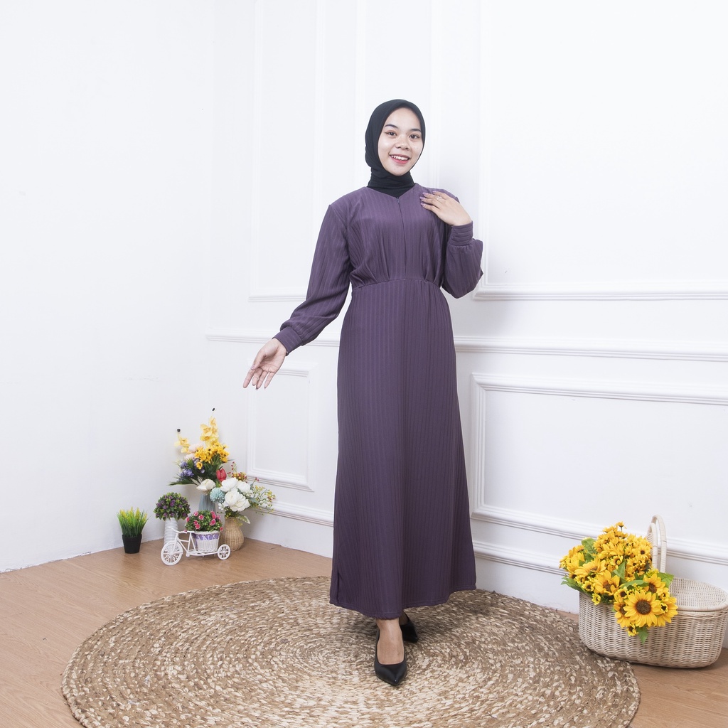 ZASKIYA - Cyra gamis muslim wanita hornet knit wanita