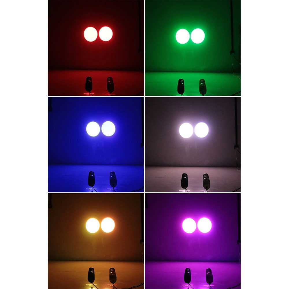 (BISA COD) FTIHSHP ALIEN Lampu Sorot LED RGB Spotlight EU Plug 220V 15W - 15RGBW