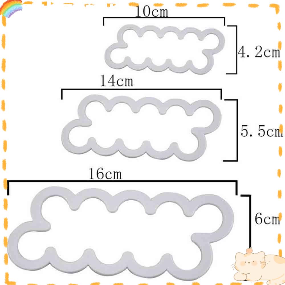 Solighter 3PCS Cetakan Kue Bunga Mawar 3D Fondant Sugarcraft Baking Mould