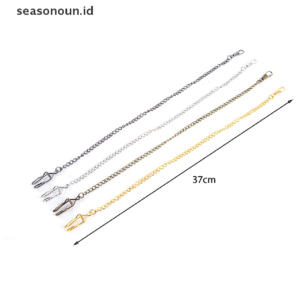 Seasonoun Pocket Watch Chain Untuk Jam Tangan Saku Antik Vintage Bronze Alloy Chain.