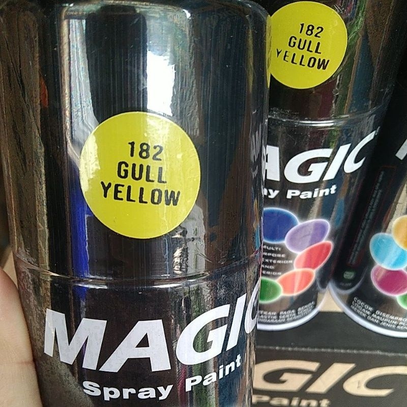 cat semprot pilok pilox magic spray paint magic Gull yellow 182 300cc