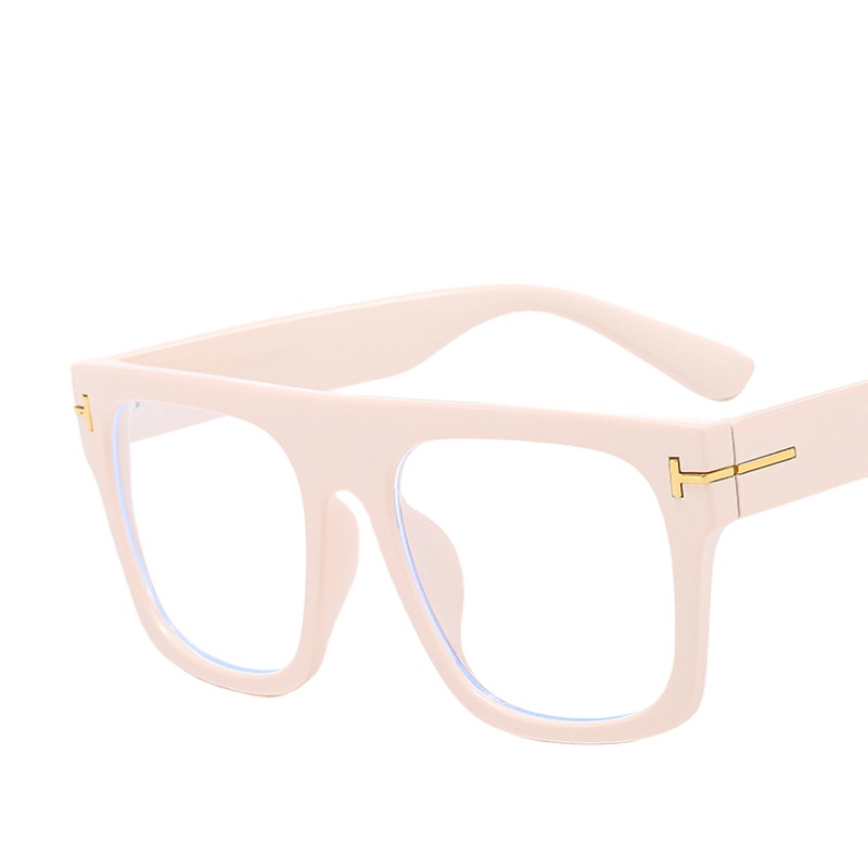 Kacamata Anti Radiasi Untuk Wanita/Pria Anti Blue Light Square Retro Frame Blue Light Coated Anti Rad Eyeglasses