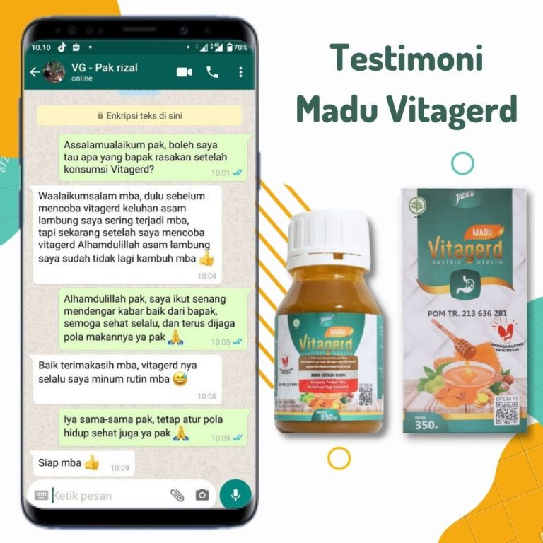 Madu Vitagerd Obat Lambung Asli Herbal Terbaik Atasi Asam Lambung Naik, Maag &amp; Gerd Anda BPOM Original GARANSI ASLI