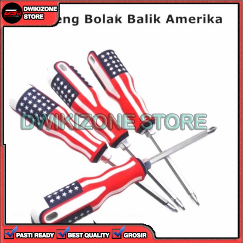 [GROSIR] OBENG AMERIKA MIN PLUS 2 IN 1 MATA GAGANG KARET 5 INCH