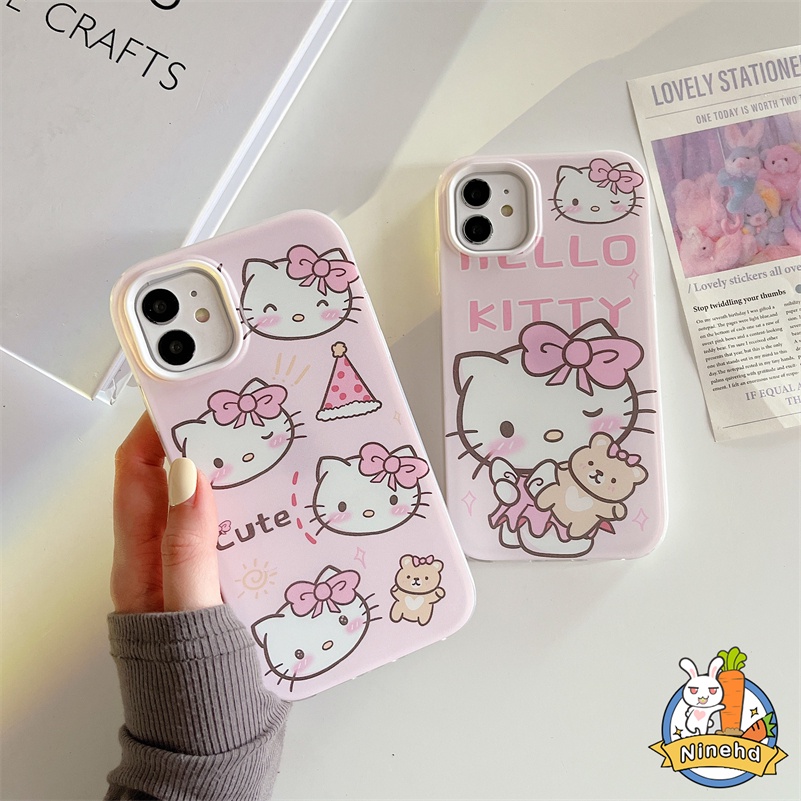 Redmi A1 A1+10C 10A 10 9 9A 9C 9T Note 11 11s 10 10s 9 9s Pro Xiaomi 11 Lite Poco X3 Pro NFC Kartun Kucing Anti Jatuh 3in1 Silikon Cair All-inclusive Shockproof Phone Case