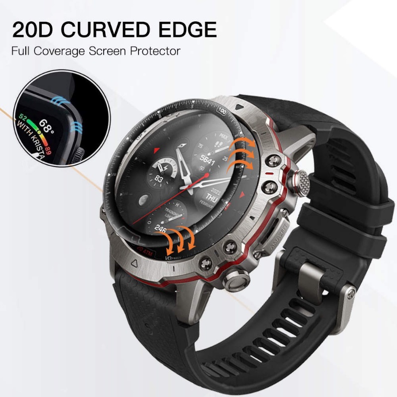 Full Curved HD Transparan Fleksibel PMMA Fiber Film Pelindung Anti Gores Ledakan-Bukti Pelindung Layar Untuk Huami Amazfit Falcon