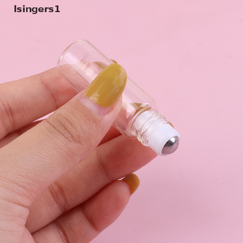 [lsingers1] 1per2 /3 /5/10ml Kaca Roll On Roller Kosong Botol Bola Butik Perjalanan