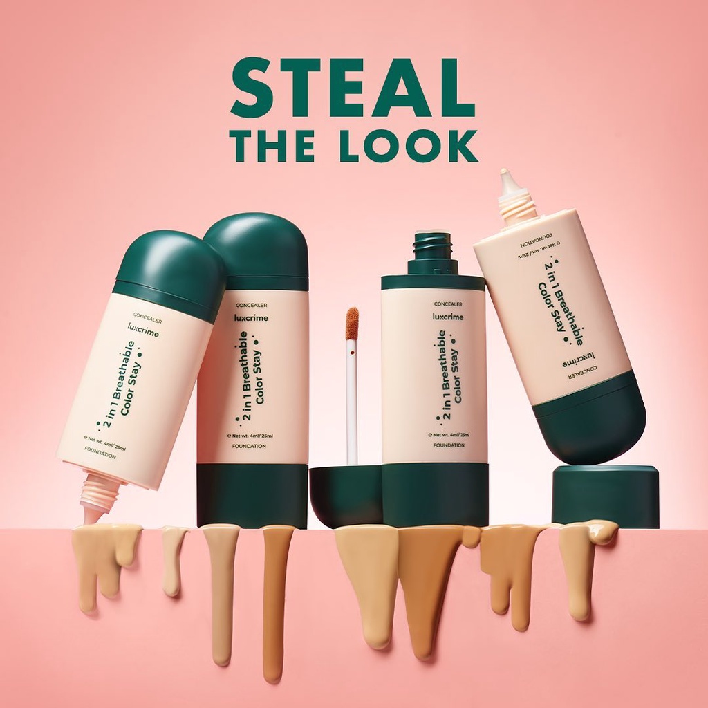 ★ BB ★ Luxcrime 2in1 Breathable Color Stay Foundation &amp; Concealer
