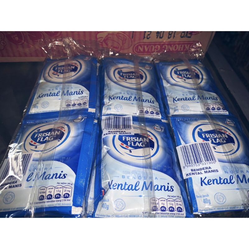 Susu Kental Manis Sachet Cap Bendera Frisian Flag Isi 6 Pcs