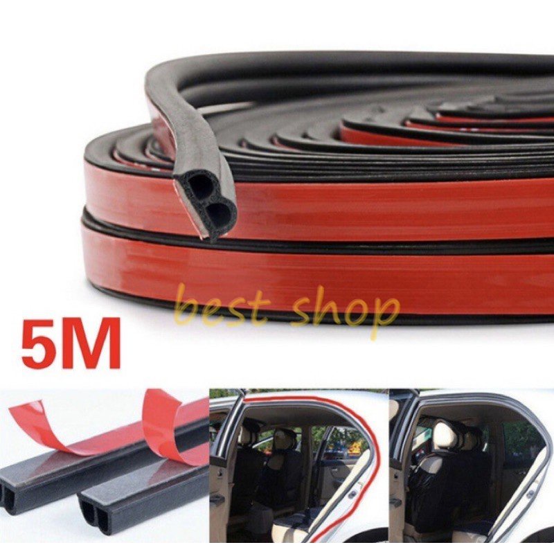 5meter Universal Kedap Suara Mobil Silence Skema Kualitas Tinggi Karet Seal strip Bentuk B Isolasi Bumper strip Aksesoris interior Mobil