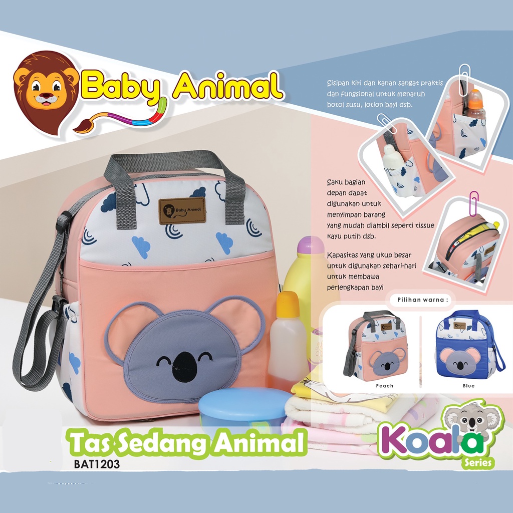 Tas Bayi Medium Popok Diaper Bag Baby Scots Animal Koala BAT 1203