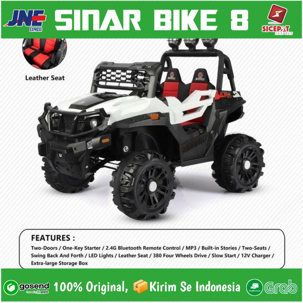 Mobilan Aki EXOTIC EJP 7712 JEEP Jok Kulit Remote Mainan Anak &amp; Exotic EJP 7702