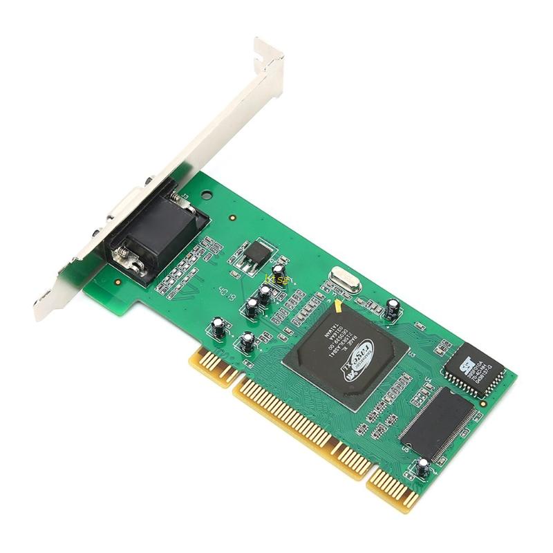 Btsg VGA Video Card ATI Rage XL 8MB PCI VGA Graphics Card Kartu Traktor Multi Display