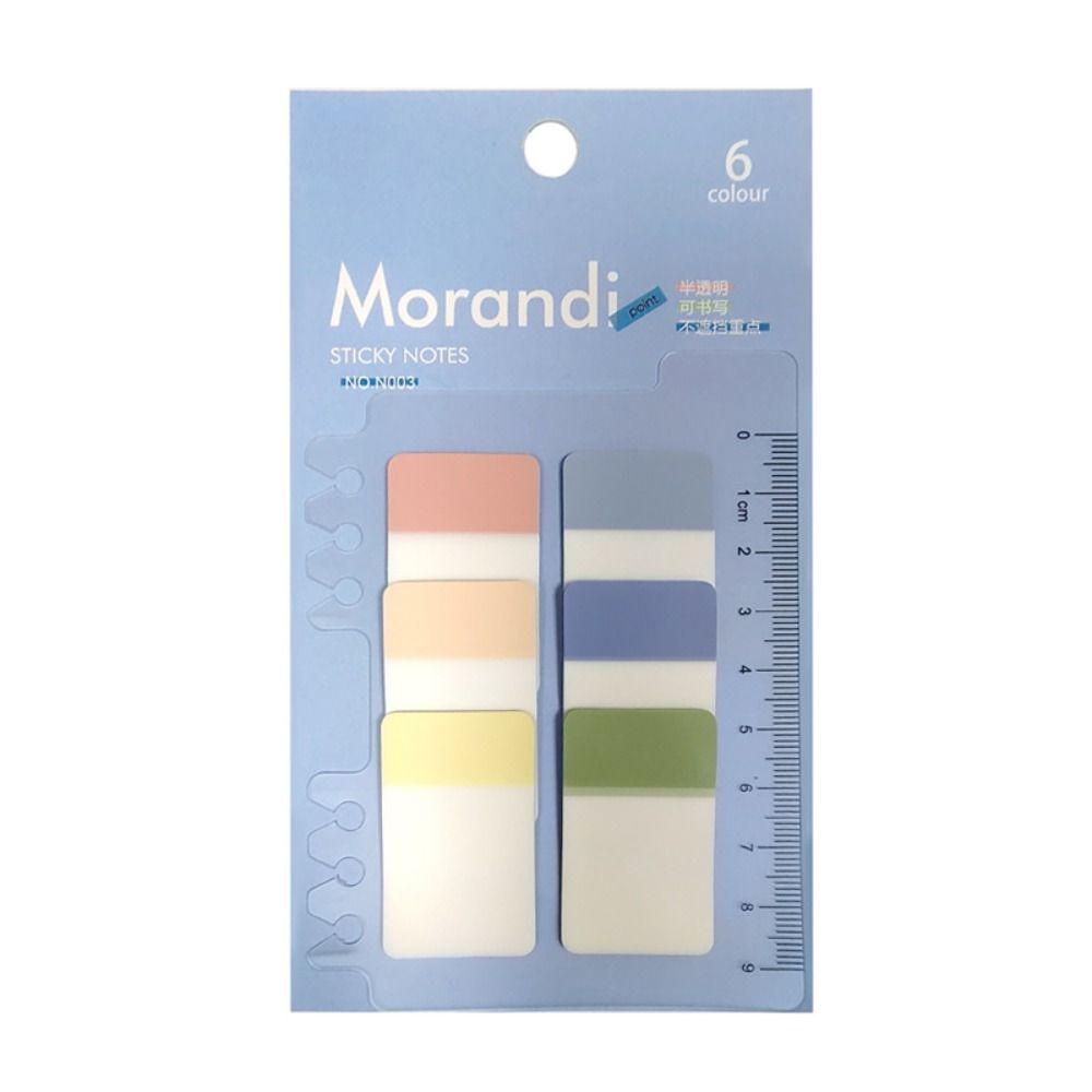 [Elegan] Label Tempel Dengan Penggaris Anak Sekolah Sticky Notes DIY Dekorasi Perlengkapan Kantor Stationery Label Bookmark