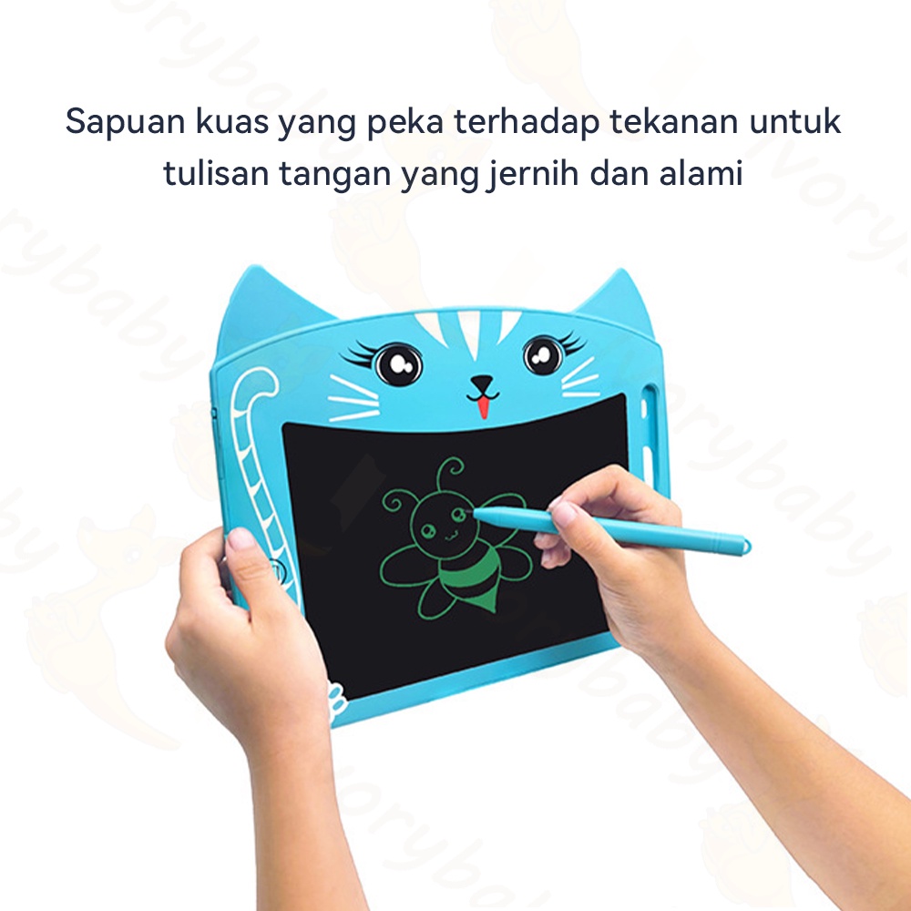 Ivorybaby lcd Writing drawing tablet karakter Papan tulis anak gambar Drawing pad cat bear