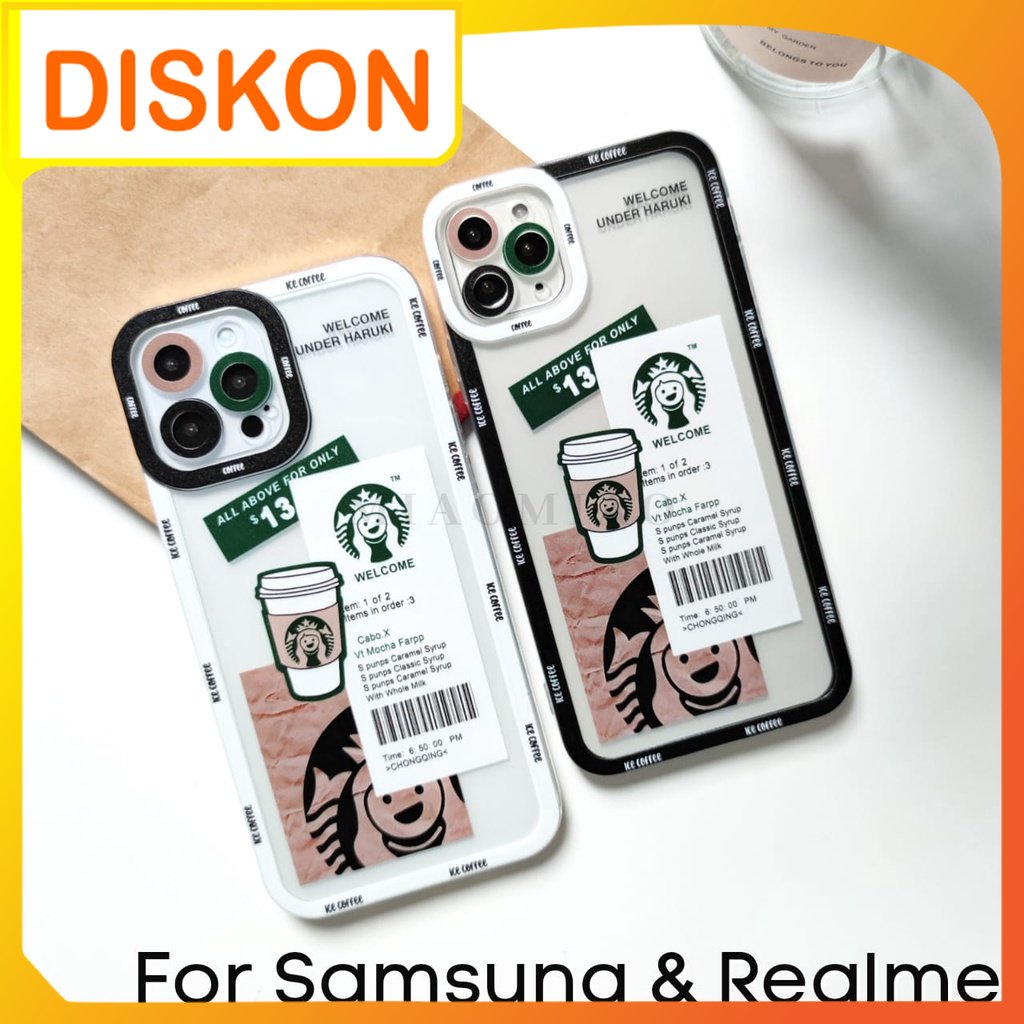 Softcase Casing Case Motif STARBUCKS For HP SAMSUNG & REALME J2 PRIME A03 A03S A22 4G M22 4G A32 4G 