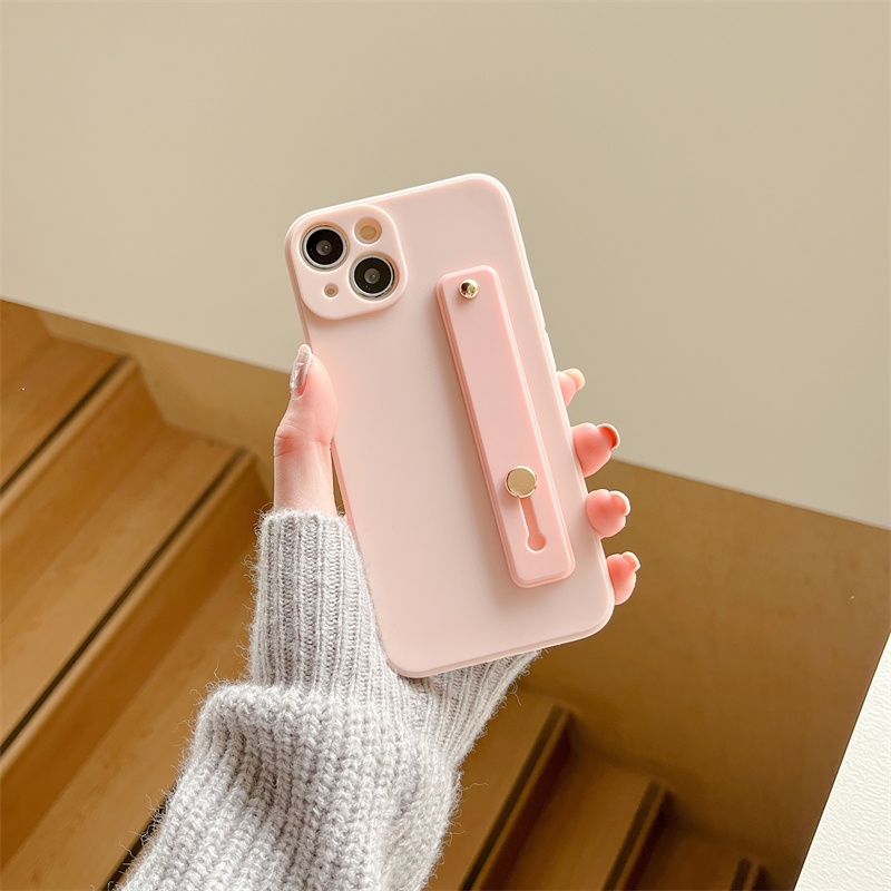 IPHONE Untuk Iphone14 13 12 11 Pro X XS Max7 8 14 Plus XR Straight Edge Bracket Casing Silikon Lembut Case