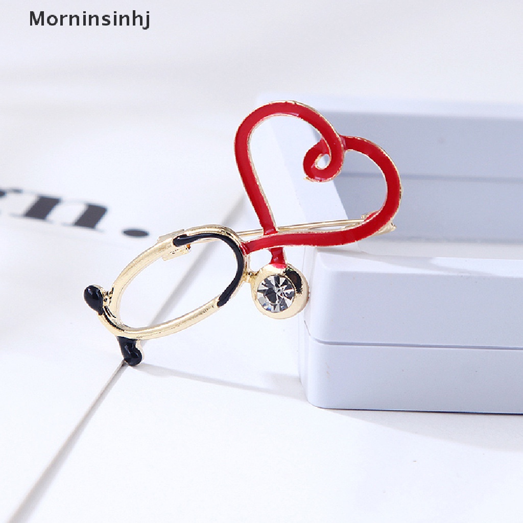 Mornin Bros Love Hati Tembaga Untuk Wanita Pria Dokter Perawat Brooch id