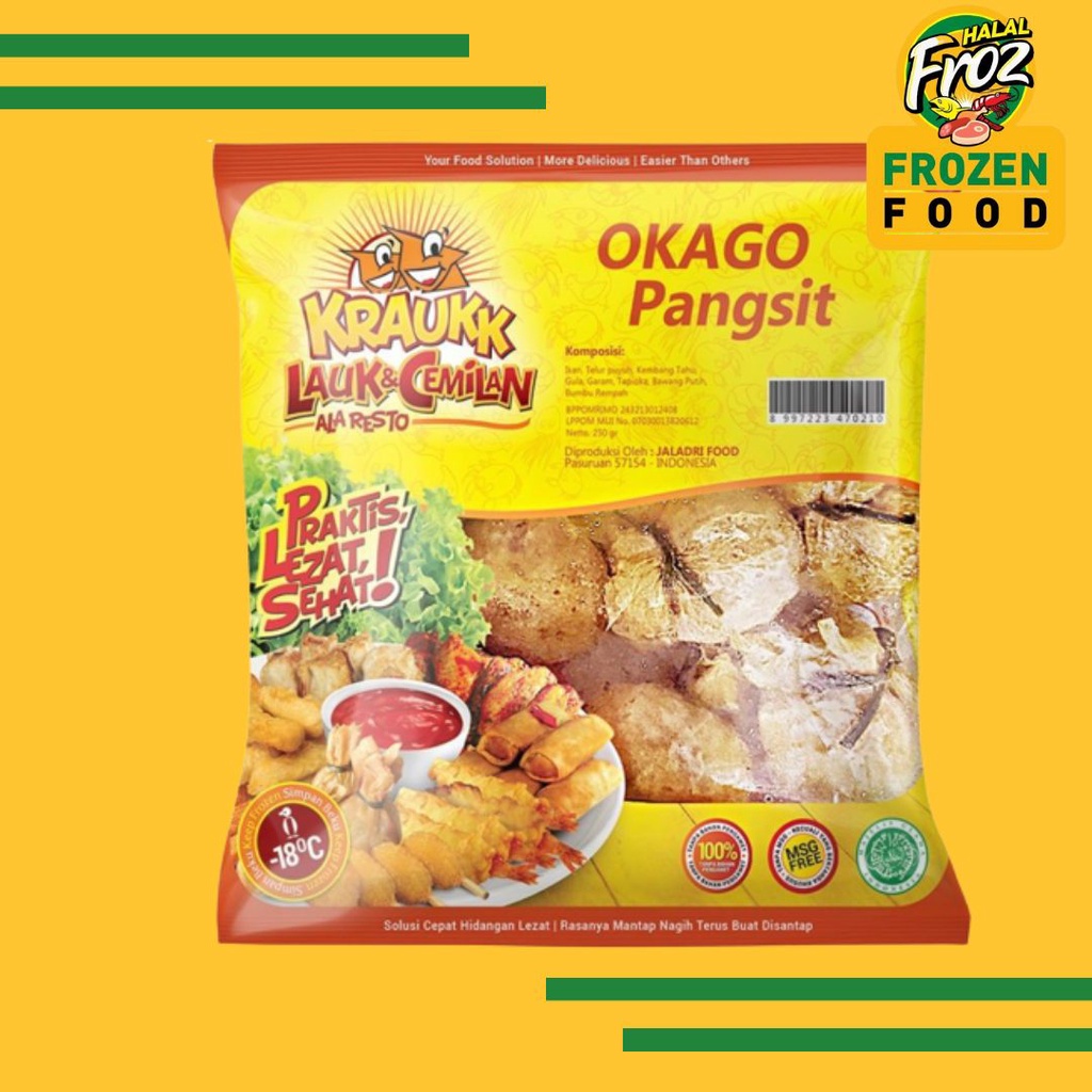 

Kraukk Okago Pangsit 250gr Instant Sameday Ready Poris