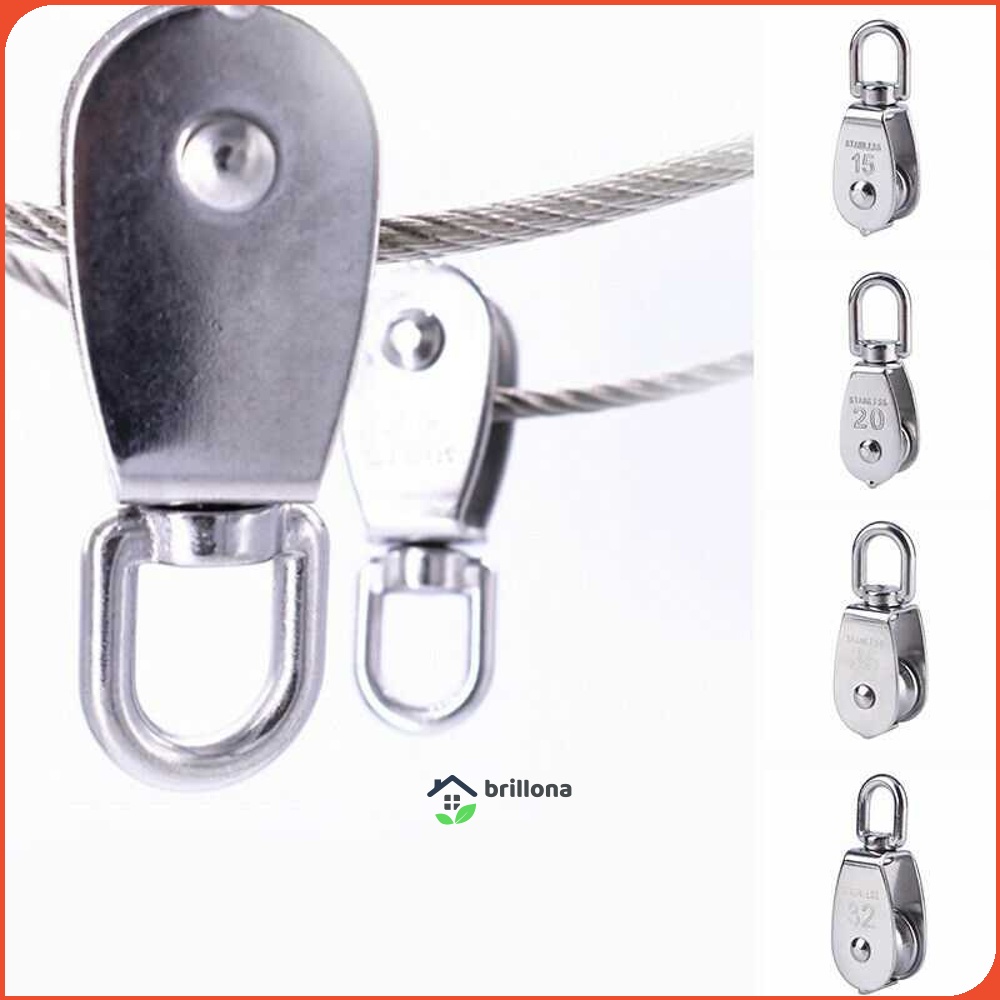 ASOL Katrol Kerekan Mini Serbaguna Swivel Pulley Stainless Steel