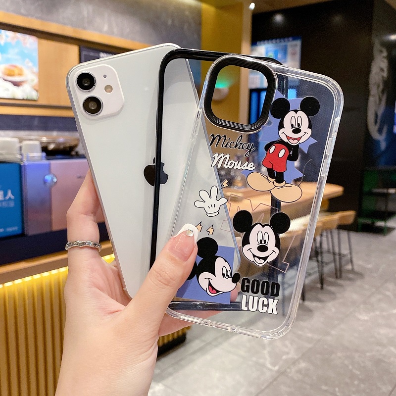 IPHONE Case Pelindung 3-in-1 Untuk Iphone14 13 12 11 Pro MAX X XR XS Max7 8 Plus Kartun Lucu Mickey