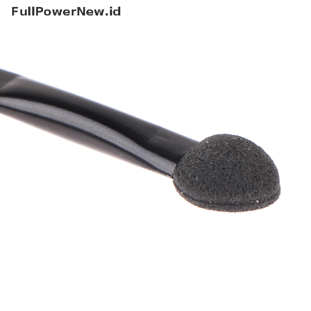 Power 10pcs Sikat Makeup Kepala Ganda Tabung Aluminium Bevel Sikat Alis Sponge Brush ID