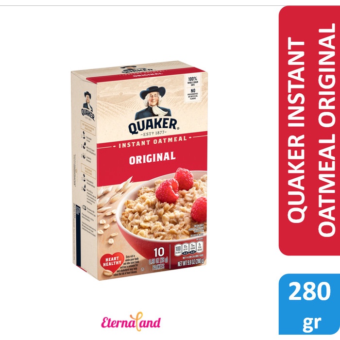 

[Ready Stock] Quaker Instant Oatmeal ALL VARIANT - quaker oatmeal impor aneka rasa - Original 9.8oz