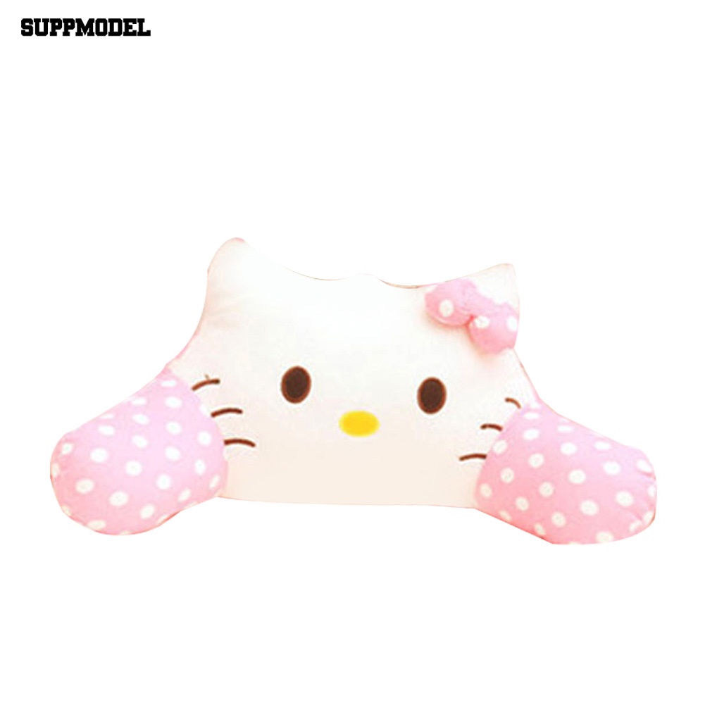 Suppmodel Lovely Kartun Hello Kitty Jok Mobil Headrest Penyangga Leher Bantal Cushion Mewah