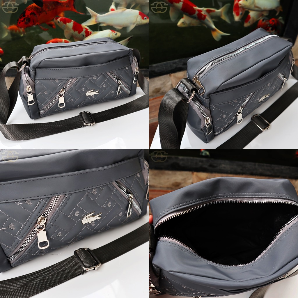 Slingbag 5 ruang Tas wanita selempang terbaru nilon super bordir elegan cewek 06-6834