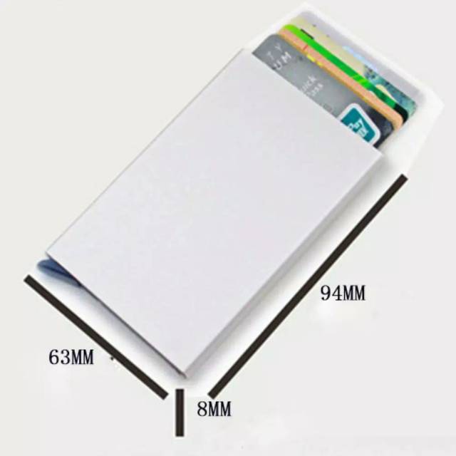 Image of Premium RFID block aluminium dompet kartu kredit otomatis card holder auto pop up #3