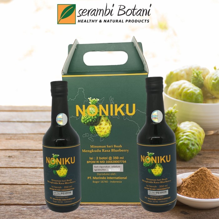 

Noniku Minuman Sari Buah Mengkudu Rasa Bluberry