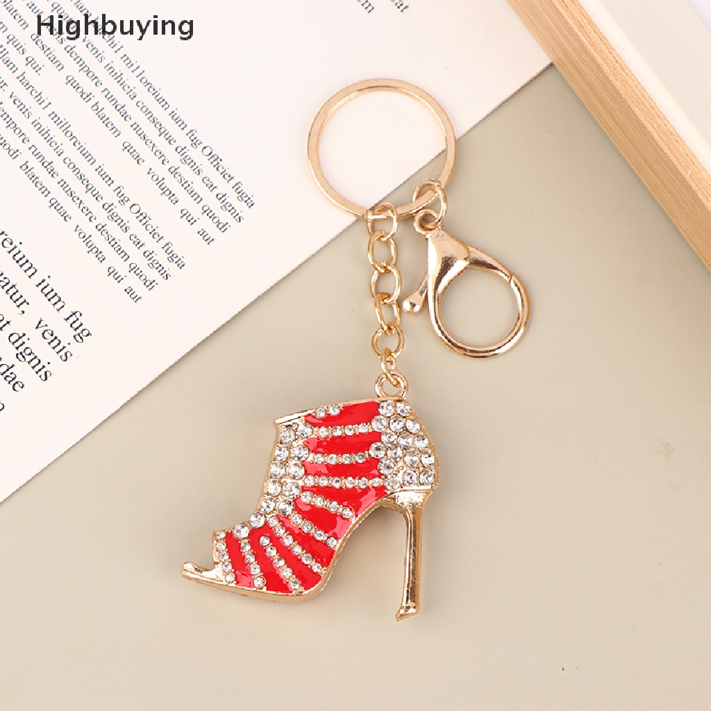 Hbid Fashion Sepatu Tumit Tinggi Liontin Gantungan Kunci Berlian Imitasi Keyring Key Holder Decor Ch Tas Gantungan Kunci Mobil Ornamen Liontin Hadiah Glory