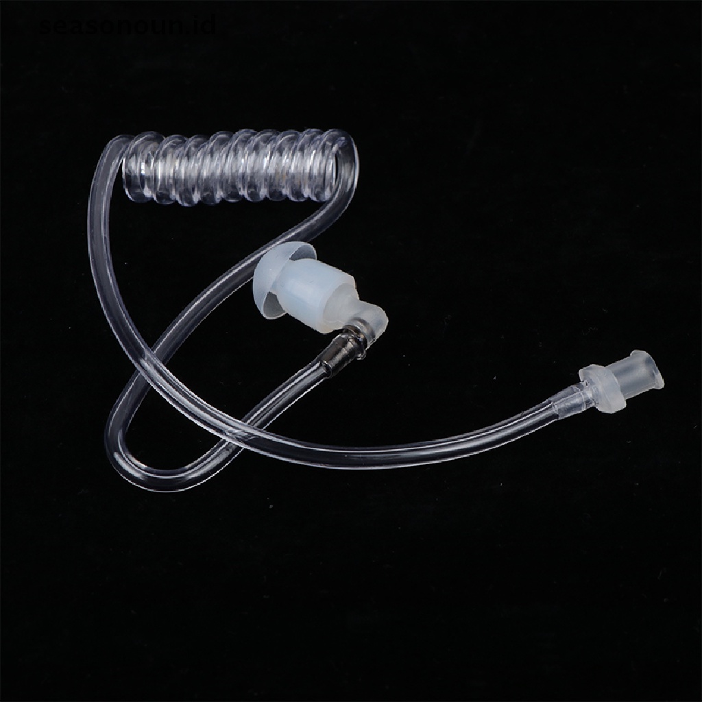 Seasonoun Earphone Transparan Coil Acoustic Air Tube Earplug Untuk Walkie Radio Dua Arah.