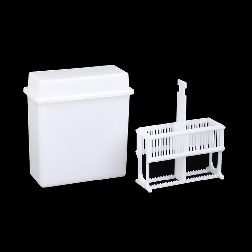 Prt 24slot Staining Jar Rack Tempat Mikroskop Slide, Slides Staining Rack Dish Set PRT