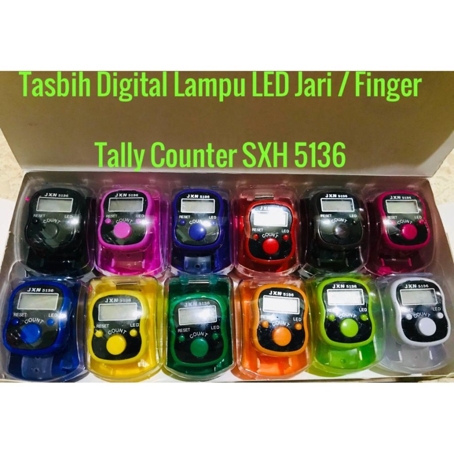 TASBIH DIGITAL LED TALLY COUNTER ALAT ZIKIR HITUNG JARI BUNYI 5136 murah