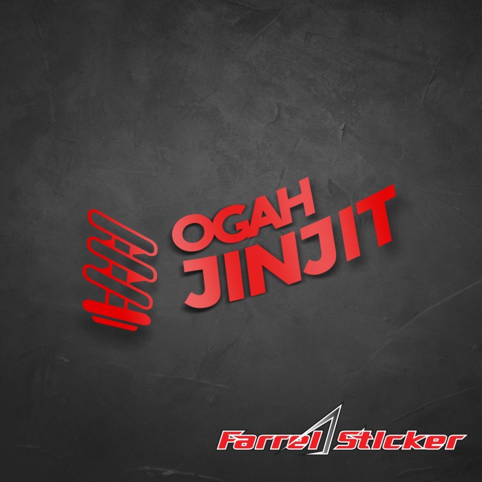 Stiker Sticker Ogah Jinjit cutting - Putih