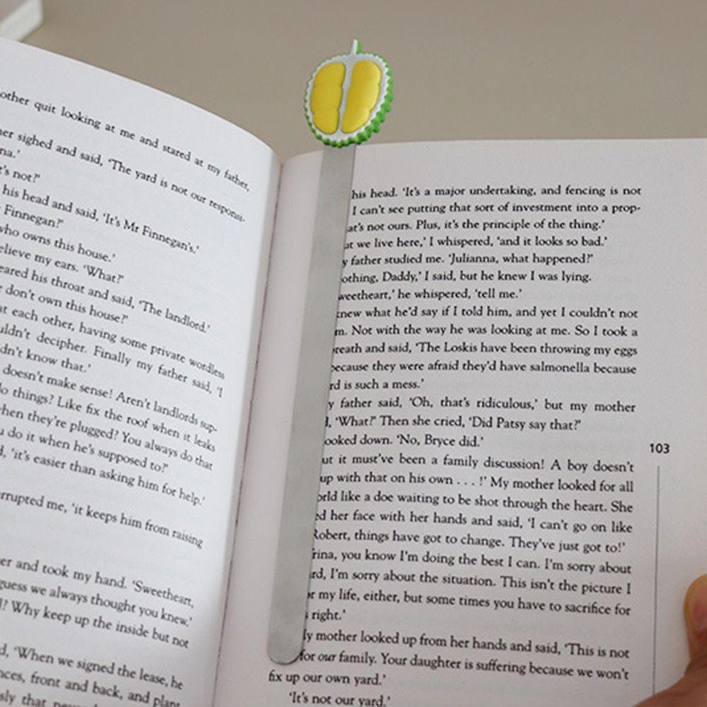 R-flower Fruits Bookmark Bacaan 3D Menyajikan Klip Penahan Halaman Siswa