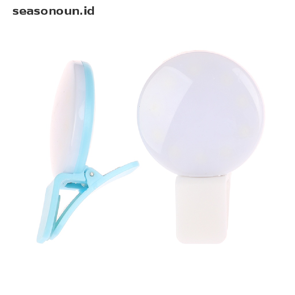 Seasonoun Ponsel LED Selfie Ring Light Portable Mini Tahan Lama Lampu Isi Tiga Stop.