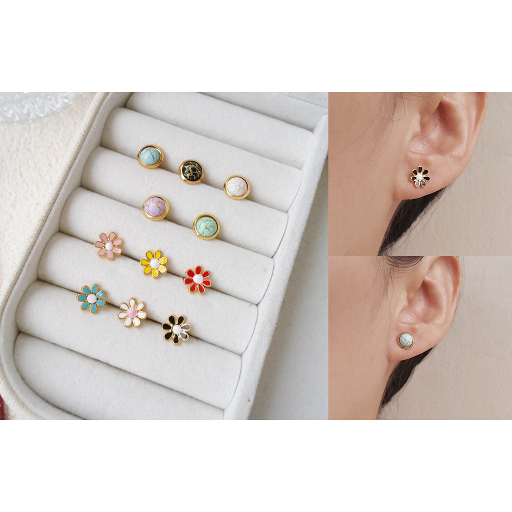 2351 / 2353 - (HARGA 1 BIJI) ANTING PIERCING TINDIKAN HELIX TRAGUS - STAINLESS STEEL