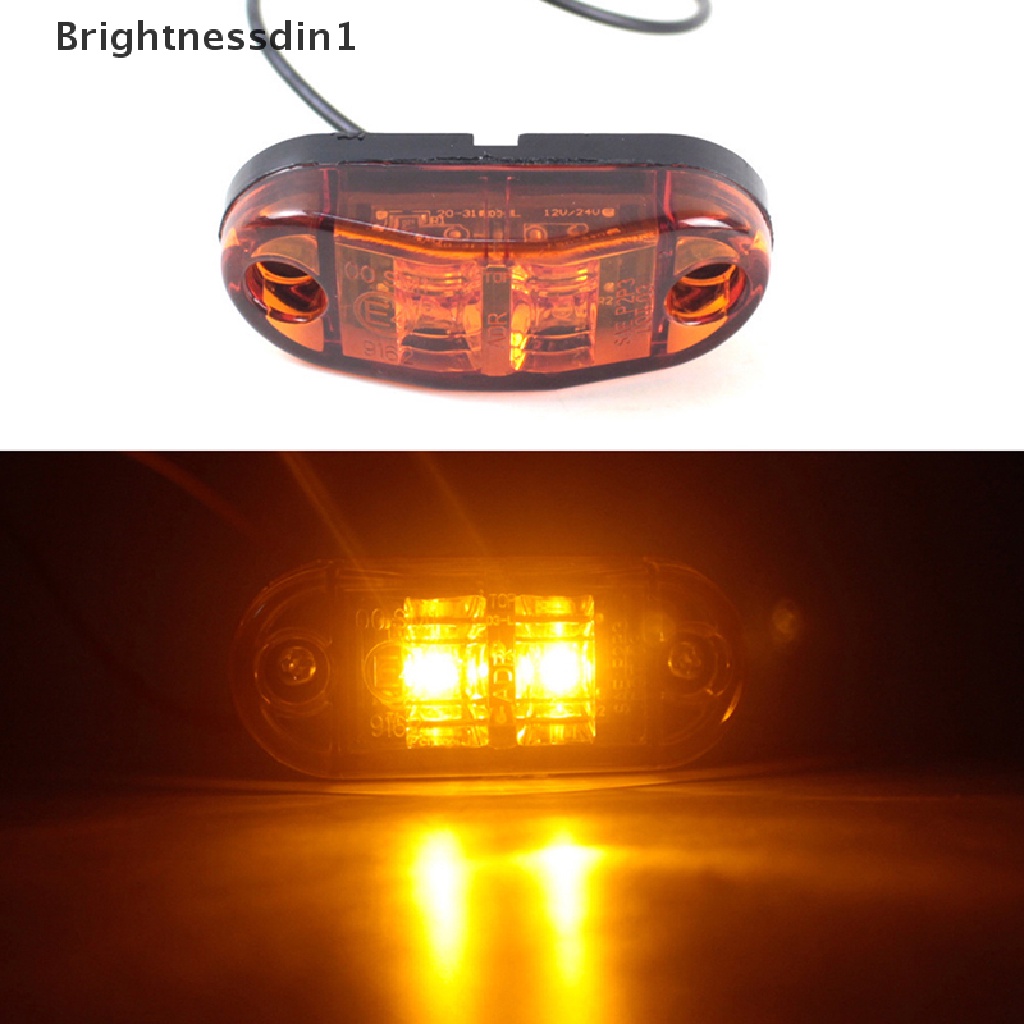 [Brightnessdin1] 1pcs 10V 30V LED Side Marker Lights Warning Tail Light Auto Mobil Lampu Eksternal Truk Truk Truk Truk Truk Truk Kuning Orange Putih Merah Butik