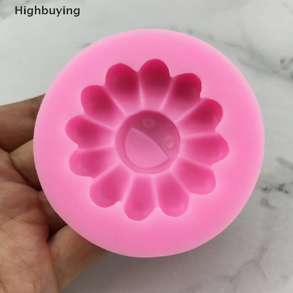 Hbid Colorful Sun Flower Silicone Mold DIY Cetakan Plester Bunga Fondant Resin Art Mould Dekorasi Kue Alat Dapur Glory