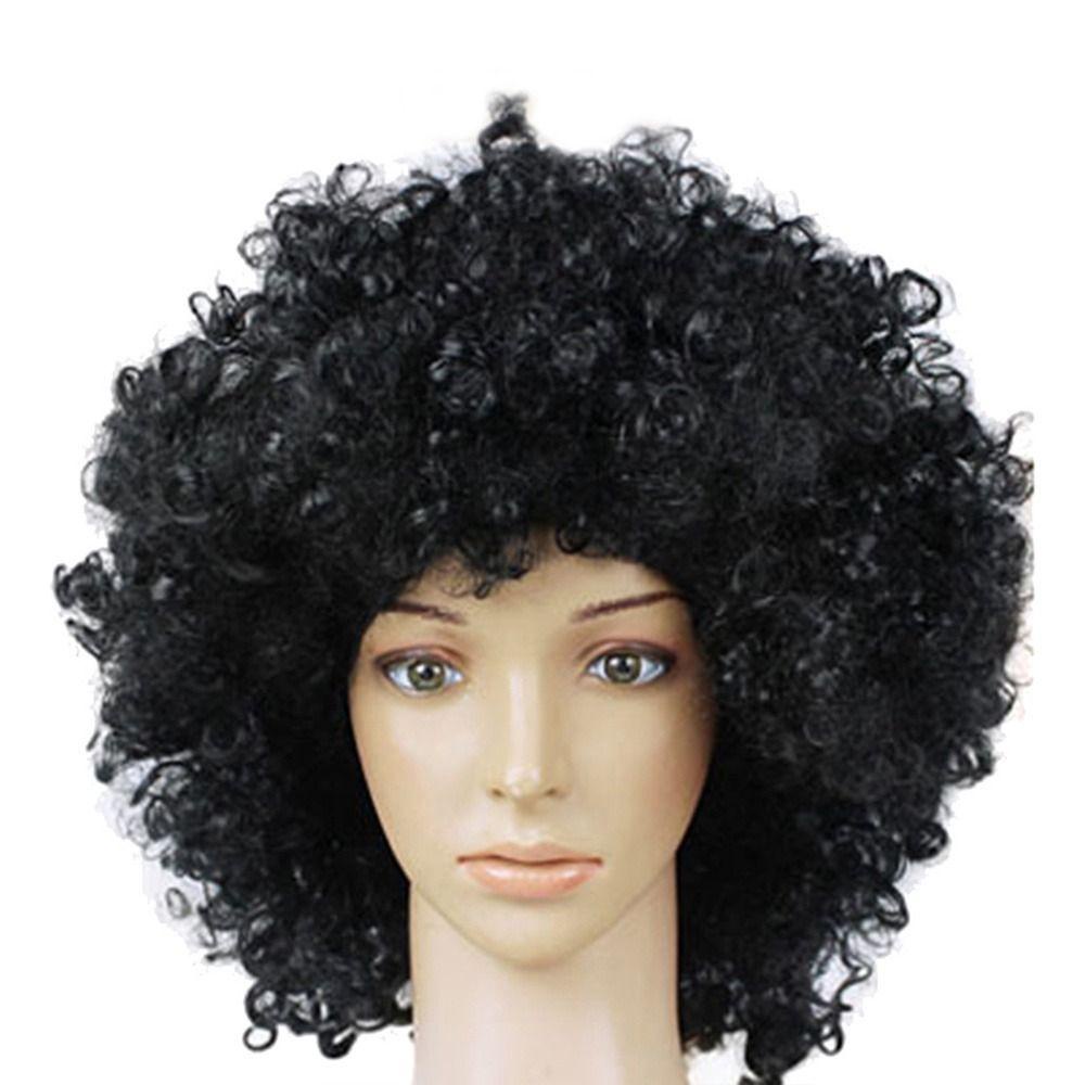 Suyo Hitam Afro Keriting Wig Hadiah Berbagai Badut Berwarna Cosplay Karnaval Pesta Properti Rambut Keriting