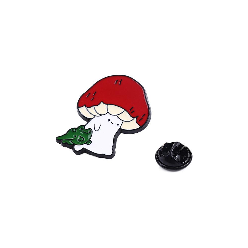 Mxbeauty Bros Jamur Hadiah Untuk Wanita Pria Hadiah Untuk Anak-Anak Jamur Dan Froggo Aksesoris Perhiasan Travel Commemorative Badge Pin Enamel Pin