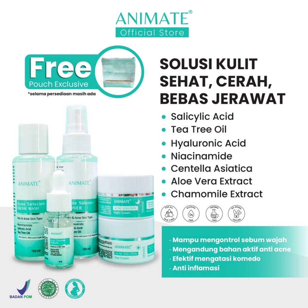 ANIMATE Skincare 5 in 1 - ACNE SOLUTION SERIES - Amaze_Kosmetik